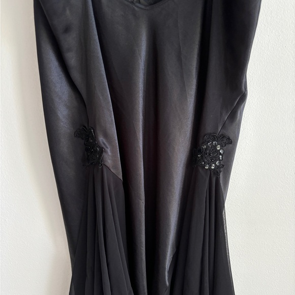 Vintage Black Silk Dress - Picture 10 of 11